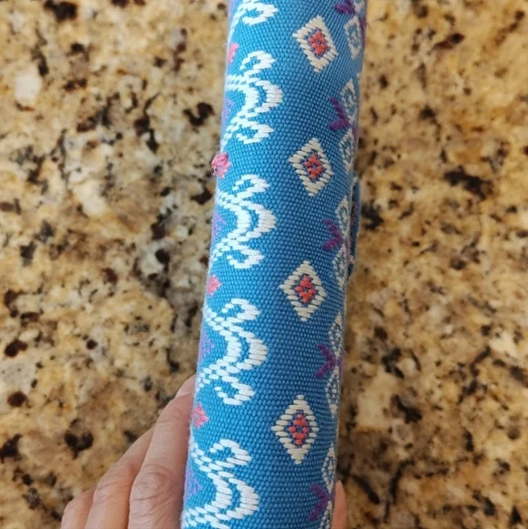 Blue Patterned Women's Fabric Clutch Wallet - Picture 7 of 12